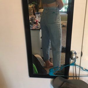 Hand embroidered vintage jeans